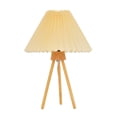 thumbnail image 2 of Lámpara De Mesa Plisada Retro, Con Luz De Escritorio Con Base De USB, Para La Oficina De La Oficina Del Dormitorio De 14.11 Oz De Sombra De Tela, 2 of 7