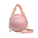 thumbnail image 1 of Bolsos de hombro elegantes de baloncesto con forma redonda para mujer cadena acrílica bolsos pequeños informales bolsos cruzados de cuero PU, 1 of 9