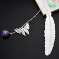 thumbnail image 2 of Marcapáginas de plumas de metal clásico de estilo chino, lindo material de latón, mariposa, flor eterna, regalos de papelería creativos, 2 of 5