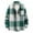 Green, variant on Mens Coats Plus Size Single-Breasted Plaid Woolen Shirt Jacket Tops