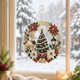 thumbnail image 4 of Christmas Round Diamond‑Painting Hanging Ornament Transparent Light‑Catching Window Decor DIY Holiday Craft Kit, Light‑Refracting Transparent Panel Christmas Wreath Craft Ornament, 4 of 5