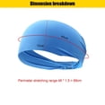 thumbnail image 3 of Diadema elástica para hombres y mujeres, tocado transpirable con absorción de sudor (azul), 3 of 4