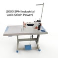 thumbnail image 3 of Professional Industrial Flatbed Sewing Machine – 5000 RPM, Low Vibration, Strong Feeding for Knitwear Silk Tents Handbags, 3 of 5