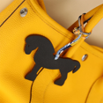 thumbnail image 2 of Charm de caballo Petit H Hermy de piel de Togo y piel de Epsom hecho a mano, Charm de bolso de piel, El mejor charm de cuero para bolso de marca, 2 of 4