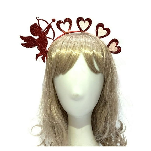 WINDLAND FunnyRed Love Heart Arrow Bopper Headband Valentines Day Hair Hoop Costume
