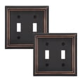 thumbnail image 1 of Placas de pared DEWENWILS de bronce envejecido con doble palanca, paquete de 2, 1 of 7