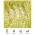 thumbnail image 6 of Yellow Boho Flowers Bed Skirt King Size 18 Inch Drop, Vintage Abstract Watercolor Yellow Bohemia Floral Adjustable Elastic Dust Ruffles Bedskirt for King Bed Wrap Around Pleated Mattress Frame Cover, 6 of 9