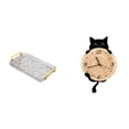 thumbnail image 1 of Bandeja para servir,Bandeja rectangular para servir en la cocina con asa,Reloj de pared,Reloj de pared decorativo para baño o dormitorio,Reloj de pared para gatos silencioso,sin tictac,ideal, 1 of 8