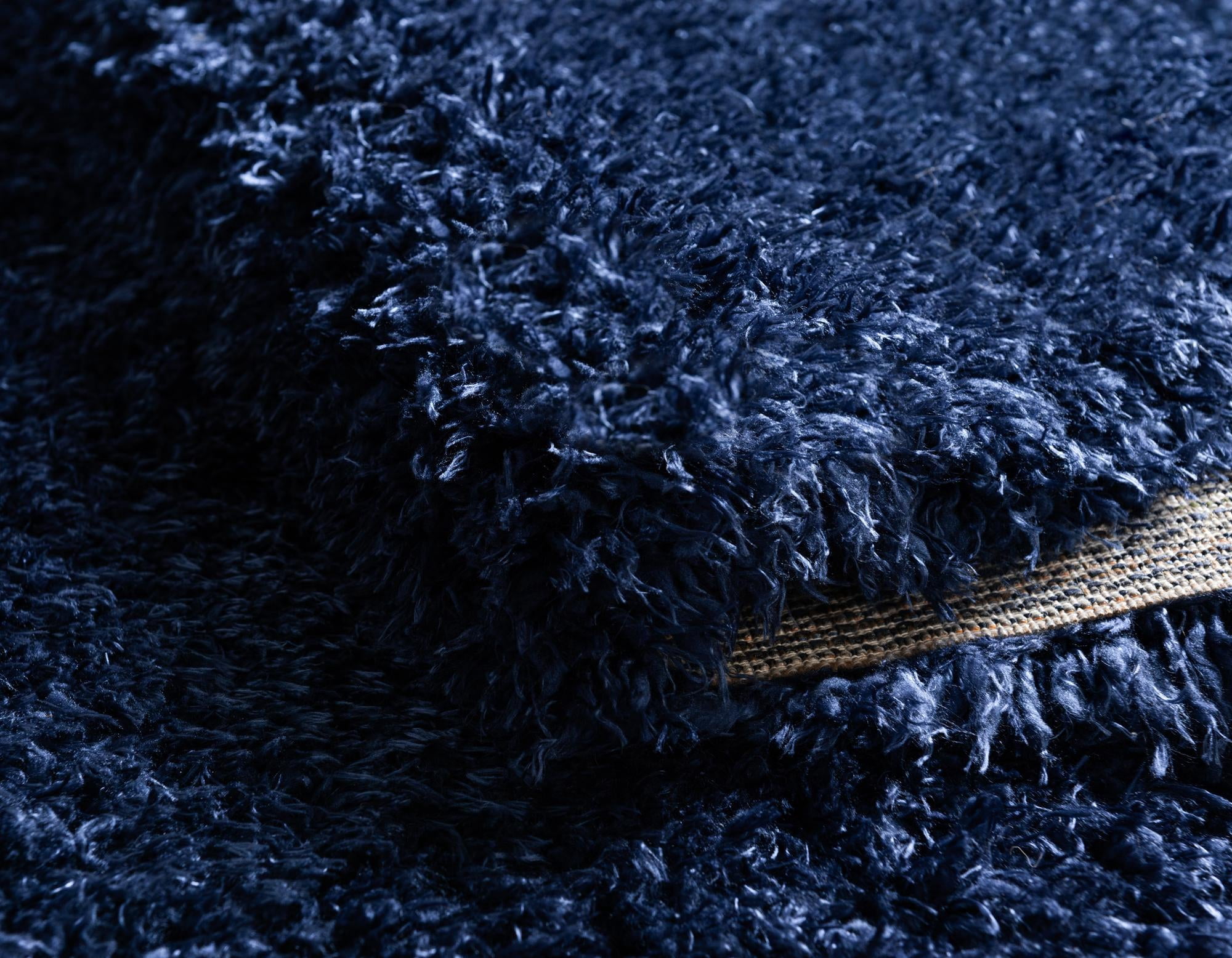 Marilyn Monroe Opulence Shag Collection Area Rug - Silver Screen (2' x 10' Runner Aegean Blue)