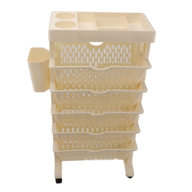 Movable Bookshelf With Rotatable Shelves, PP Material, Rotatable Multilayer Mobile Bookshelf For Bedroom, Dormitory, Office