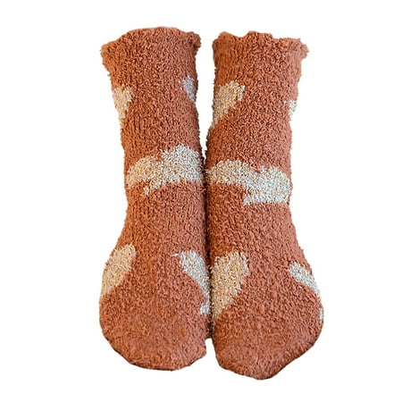 

6-Pack Socks for Women Coral Velvet Christmas Ball Gift Box Thickened Cartoon Sleep Socks