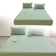 thumbnail image 1 of SIfdSeng Get it Fast Piece Thickened Solid Color Bed Cover Class A Full Solid Color Washed Baby and Grade Bedspread Cover Imitation Pure Bed Sheet Cover for Summer, 1 of 5