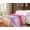 Lavender, variant on Lightweight Soft Cozy Flannel Faux Mink Fleece Throw Blanket - Bright Vibrant Colorful Solid Striped Light Lavender Yellow & Red Print - Throw 50" x 60"