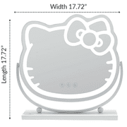 Impressions Vanity Hello Kitty Kawaii Lighted Makeup Desk Mirror with Adjustable Tilt