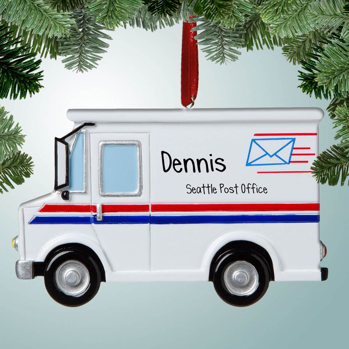 Postal Worker Mail Truck Christmas Tree Graphic by Kerdell · Creative  Fabrica
