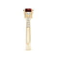 thumbnail image 4 of ANGARA Lab Grown 1 Ct Classic Three Stone Ruby and Lab Diamond Ring for Women in 14K Yellow Gold (Size-6mm) | July Birthstone, Birthday, Anniversary, Jewelry Gift for Women | Lab-Grown Ruby Ring, 4 of 9