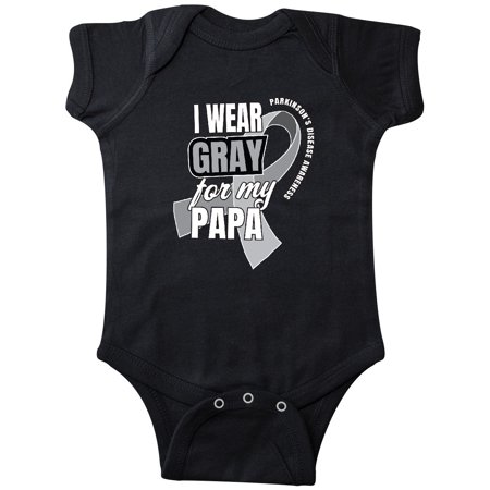 

Inktastic I Wear Gray For My Papa Parkinsons Disease Awareness Gift Baby Boy or Baby Girl Bodysuit