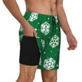 thumbnail image 3 of Daiia Snowflake Mens Swim Trunks Swim Shorts Quick Dry Swim Shorts with Mesh Lining Pockets-Medium, 3 of 9