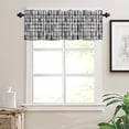 thumbnail image 7 of Christmas Grey Kitchen Curtains and Valances Set, Checkered Green Xmas Tree Rod Pocket Window Valance 18 Inch Window Curtain Panels for Living Room Bedroom Laundry, 27.5x36in, 3 Pieces, 7 of 7