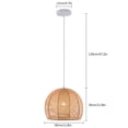 thumbnail image 3 of Bamboo Wicker Rattan Shade Pendant Light Hanging Ceiling Lamp Fixture Home 60W, 3 of 12