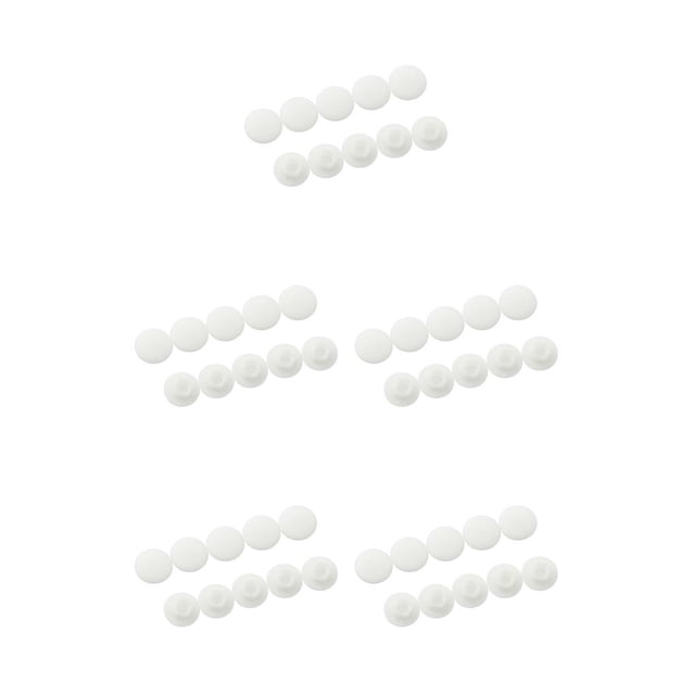 Yuarrent 10 piezas de tornillos hexagonales para bicicleta, cubiertas para tornillos, plástico liso profesional, accesorios prácticos M5,blanco 5Conjunto