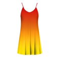 thumbnail image 2 of Gibobby Vestidos Casuales para Mujer Estampado de una línea Mini vestido Maxi V Cuello de mujer Gradiente Vestido de verano Tie-Dye Sin mangas Vestido d(Naranja,CH), 2 of 4