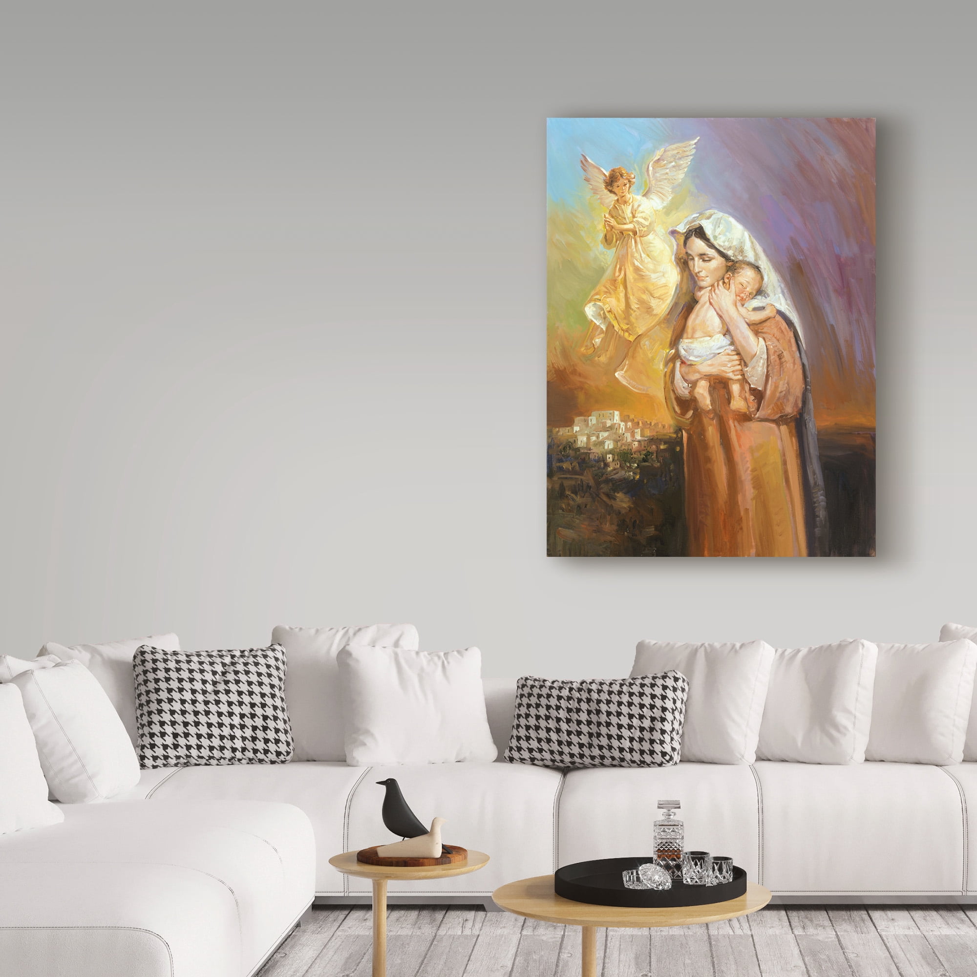 Trademark Fine Art 'Mary And Angel' Canvas Art by Hal Frenck
