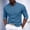 Blue, variant on Men Mandarin Collar 4 Button Half Placket Shirt, Mens Solid Roll Up Long Sleeve Regular Fit Pullover Top, Breathable Lightweight Spring Summer Smart Casual Blouse (Black,S)