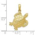 thumbnail image 2 of 10k Gold Solid Polished Turtle Pendant Necklace 27x18mm Wide Pendant for Women - 2.0 Grams, 2 of 2