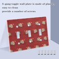thumbnail image 4 of Dailycode Light Switch Plate Covers 3 Gang Wall Plate Plastics Outlet Covers for Kitchen Home Office Decor Capybara with Christmas Head, 4 of 8