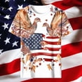 thumbnail image 5 of JTZGDY Womens Patriotic Shirts 4th of July American Flag Print Summer Short Sleeve Crewneck Graphic T-Shirts Trendy Holiday Oversized Tees Tops Multicolor#02 XXXXXL, 5 of 6