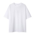 thumbnail image 1 of Camisas de Manga Corta de los Hombres Color Sólido de Ajuste Cuello Redondo Tops Casuales, Verano Y Primavera, Camisas Casuales de los Hombres, 1 of 7