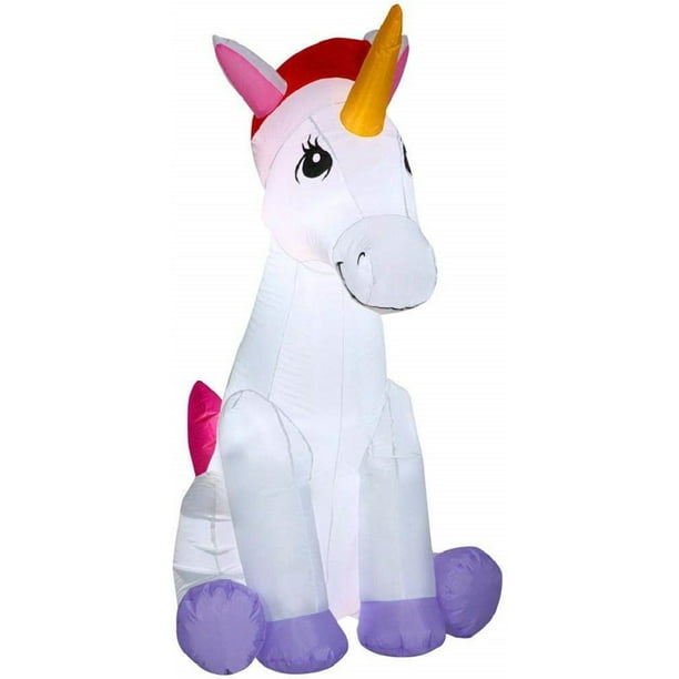 Download Home Accents Holiday 4 50 Ft Pre Lit Airblown Inflatable Christmas Unicorn Walmart Com Walmart Com