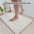 thumbnail image 4 of SIXHOME Waffle Bath Mat for Bathroom Runner Rugs, Soft Plush Absorbent Non Slip Long Bathroom Rug, Quick Dry Machine Washable Bath Mat with Rubber Backing, Boho Tassel Floor Rug, 2'x6' Bleach, 4 of 7