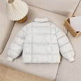 thumbnail image 6 of BLVB Girls Winter Puffer Jacket Kids Warm Quilted Padded Coat Lightweight Button down Collared Cozy Outerwear(White,11-12 Years), 6 of 8