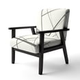 thumbnail image 2 of Designart "Minimalist Black And White IV" Upholstered Transitional Accent Chair - Arm Chair, 2 of 5