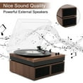 Record Player With External Speakers LP&No.1 Retro Bluetooth Vinyl Record Player, 3-Speed Turntable, Auto