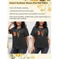 thumbnail image 6 of Anbech Butterfly Sunflower Plus Size T-Shirts for Women Graphic Butterfly Believe Yourself Sunflower Print Oversize Short Sleeves T-Shirt with Round Neck, 6 of 9
