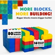 BiggoBlocks Jumbo Cardboard Building Blocks for Kids Ages 3-8, Indoor & Outdoor Play, Large Blocks (96 Pieces)