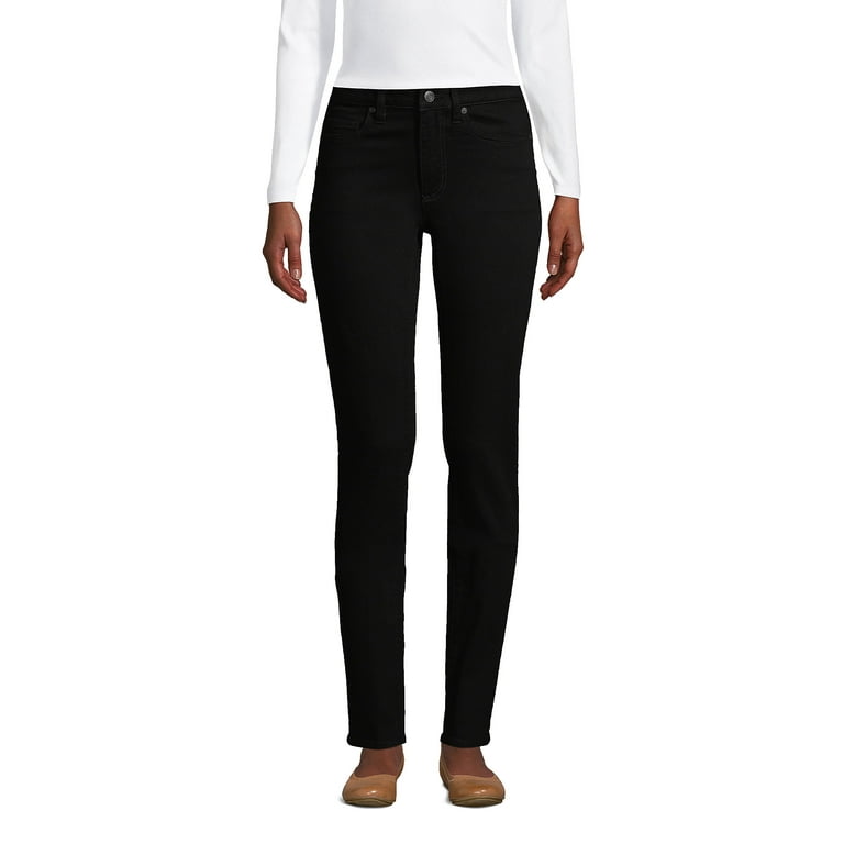 Lands End Women s Mid Rise Straight Leg Jeans Walmart
