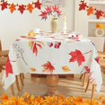 thumbnail image 2 of Fall Rectangle Tablecloth with Maple Leaf Print, Spill-Proof Easy Care Polyester Table Cloth, Autumn Tablecloths for Rectangle Tables, Thanksgiving Holiday Party Table Cover 60 x 120 Inch, 2 of 6