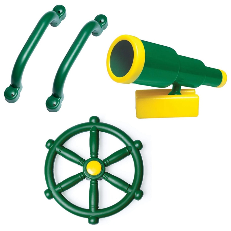 Playground Accessories Outdoor Playset Kids Pirate Telescope, Steering Wheel, Playground