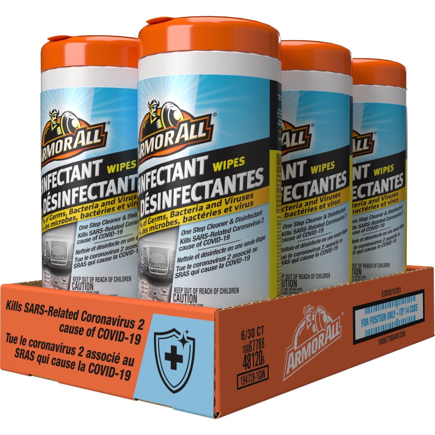 Lingettes désinfectantes Armor All Lingettes désinfectantes AA