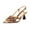 Brown, variant on JeashCHAT Women's Heeled Sandals Pointed Toe Buckle Ankle Strap Pumps Slingback Heels for Wedding Party Work