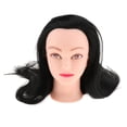 thumbnail image 1 of Cabeza de maniquí de Cosmetología Sunnimix Cabeza de Entrenamiento de Peluquero 24.8 pulgadas Negro, 1 of 7