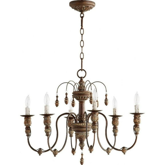 Transitional Six Light Chandelier-Vintage Copper Finish Bailey Street Home 183-Bel-3401089