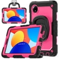 thumbnail image 2 of For Xiaomi Redmi Pad SE 8.7 inch 2024, 360 Rotating Shockproof Cover with Stand, Handle, Shoulder Strap, Rose Panel, 2 of 7
