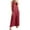 Wine Red, variant on FLMEI Plus Siz Jumpsuits for Women Casual Jumpers Summer Rompers Sleeveless Loose Wide Leg Overalls with Pockets S-3XL