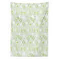 thumbnail image 3 of Ambesonne Mint Tablecloth Rectangular Table Cover, Swirls Floral Branches, 60"x90", Fern Green White, 3 of 4