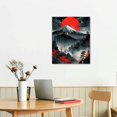thumbnail image 3 of COMIO Japanese Wall Art Prints,Japanese Landscape Art Posters,Red and Black Cherry Blossom Trees Picture Fashion Canvas Art Painting for Living Room Bedroom Wall Decor, 3 of 5